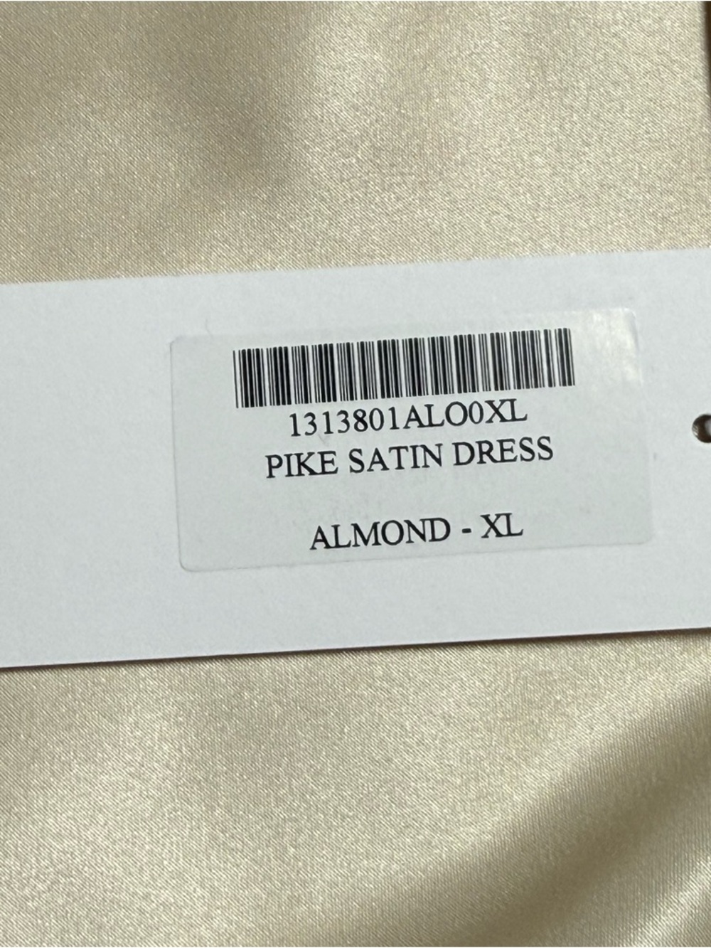 NWT Reformation Pike Satin Dress in Almond - Picture 8 of 15